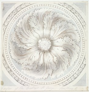 Decorazione dal soffitto di San Giorgio il Martire, Southwark, Londra da John Hassell