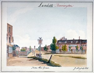 Veduta di Kennington, Lambeth, Londra, 1825