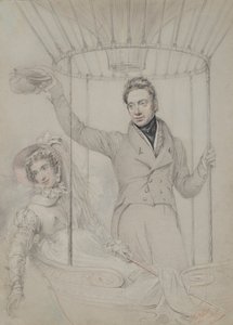 George Graham e sua moglie Margaret, in ascesa con un pallone, Londra, 1823