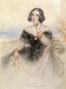 Signora in abito nero da John Hayter
