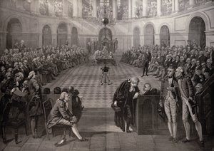 La Camera dei Comuni irlandese, AD 1790, College Green, Dublino, da 