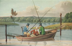 Pesca in una barca piatta, 1820, 1929 da John Heaviside Clark