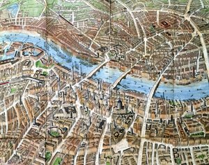 Vista del Pallone di Banks su Londra, pubblicata da Banks und Co., 1851 (dettaglio) da John Henry Banks