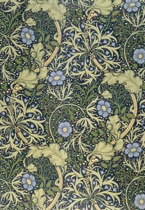 Carta da parati con alghe, disegnata da John Henry Dearle (1860-1932) per Morris and Company, 1901 da John Henry Dearle