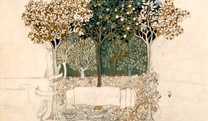 Alberi in un frutteto, design per arazzo per Morris and Co. da John Henry Dearle