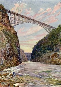 Il ponte sulle cascate Vittoria, Rhodesia
