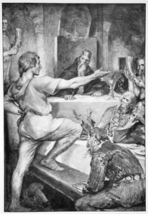 Beowulf risponde altezzosamente a Hunferth da John Henry Frederick Bacon