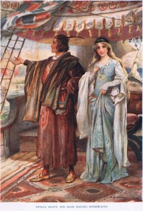 Il principe Henry ed Elsie che navigano verso casa da John Henry Frederick Bacon