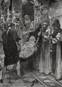 La sepoltura del re Ethelbert del Kent, dal libro 
