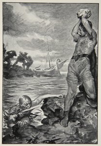 Thorbion sollevò la grande pietra, da 