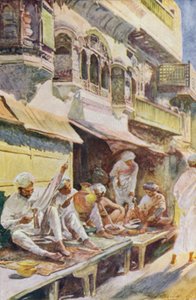 Lavoratori in un bazar indiano da John Henry Frederick Bacon