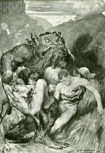 Il demone del male, con la sua feroce avidità, li afferrò avidamente da John Henry Frederick after Bacon