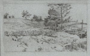 Paesaggio con Muro di Pietra da John Henry Twachtman