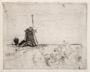 Mulino e erbacce, Olanda da John Henry Twachtman