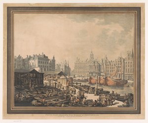 Vista sul mercato del pesce alla Diga di Amsterdam da John Henry Wright