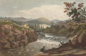 Piccole cascate a Luzerne No. 1 del Portfolio del fiume Hudson, 1822-23