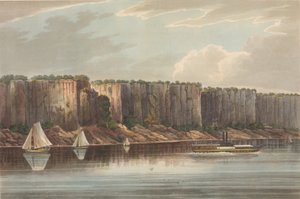 Le Palisades n. 19 del Portfolio del fiume Hudson, 1823-24 da John Hill
