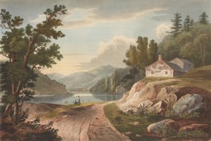 Vista vicino a Fishkill n. 17 del Portfolio del fiume Hudson, 1823-24 da John Hill