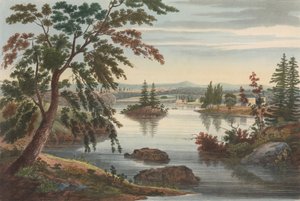 Vista vicino a Fort Miller No. 10 poi cambiato in No. 9 del Portfolio del fiume Hudson da John Hill