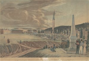 Accademia militare degli Stati Uniti, vista verso sud da John Hill, after George Catlin