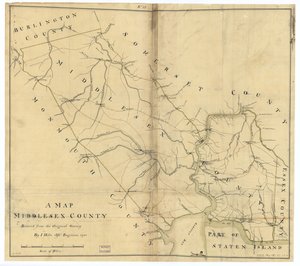 Mappa della contea di Middlesex. LOC gm72003603 da John Hills