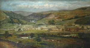 Hebden Bridge da Palace House, Fairfield, 1869 da John Holland