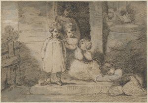 Quattro bambini e una ragazza più grande da John Hoppner