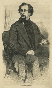 Charles Dickens, inciso da Bobbett-Hooper, da Harpers New Monthly Magazine, c.1864 da John Jabez Edwin Paisley Mayall
