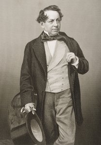 John Baldwin Buckstone (1802-79) inciso da D.J. Pound da una fotografia, da 