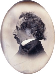 Ritratto di profilo di un gentiluomo, identificato come Charles Dickens, c.1853-1855