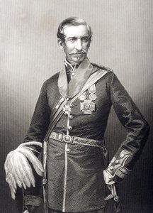 Sir Archdale Wilson (1803-74) inciso da D.J. Pound da una fotografia, da 
