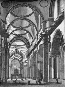 Interno di St. Paul, vista verso est, 1835-1845 da John Jackson