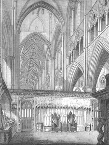 La navata, Abbazia di Westminster, vista da ovest dalla Cappella di Sant