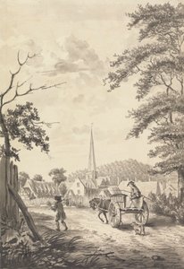 Chiesa e villaggio di Ledbury, Herefordshire da John James Barralet