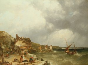 La costa a Etaples, 1853 da John James Wilson
