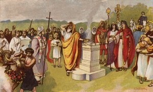 Costantino il Grande che offre un sacrificio all