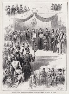 Inaugurazione della Mostra Internazionale della Pesca da parte di SAR il Principe di Galles (incisione) da John Jellicoe