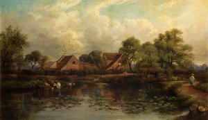 Fattoria in Wood Lane, Handsworth, 1850-1908 da John Joseph Hughes