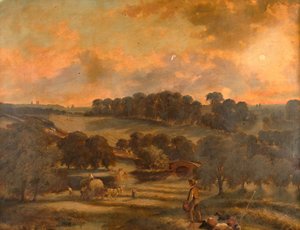 Tempo di fieno, Hamstead Mill, Handsworth, Staffordshire, 1850-1908 da John Joseph Hughes