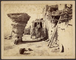 Roccia della danza presso il pueblo di Walpi, Arizona da John K. Hillers