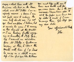 Lettera di John Keats a sua sorella, Fanny Keats, 14 agosto 1820