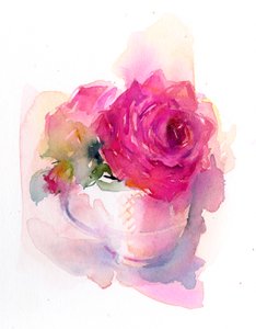 Rosa in tazza da tè, 2017 da John Keeling