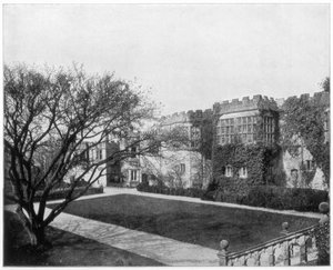 Haddon Hall vicino a Bakewell, Derbyshire, Inghilterra, fine XIX secolo