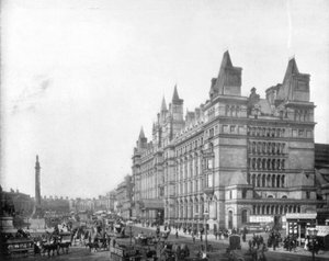 Lime Street, Liverpool, Inghilterra, fine XIX secolo da John L. Stoddard