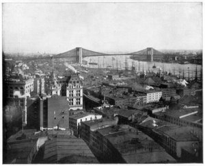 New York e il Ponte di Brooklyn, fine XIX secolo da John L. Stoddard
