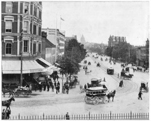 Pennsylvania Avenue, Washington DC, fine XIX secolo da John L. Stoddard