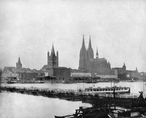 Il Reno a Colonia, Germania