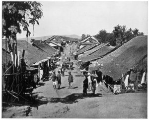 Villaggio vicino a Calcutta, India, fine XIX secolo da John L. Stoddard