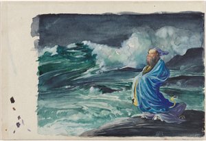 Un Rishi che scatena una tempesta, 1897 da John La Farge