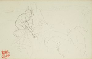 Achille e Xanto, dai folios di La Farge n. 849 e n. 860, uno di 42 disegni da John La Farge